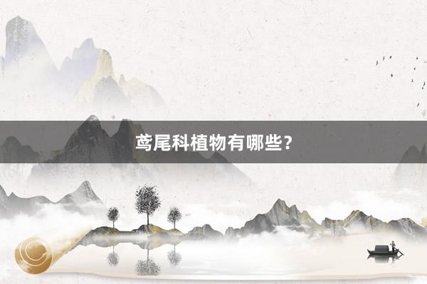 鸢尾科植物有哪些？